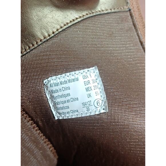 American Eagle Outfitter Women's Size 6 BROWN Biker Boots HIGHZIP Ankle Cuff - Picture 8 of 12